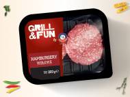 Grill&Fun Hamburgery wołowe , cena 9,00 PLN za 200 g/1 opak., ...