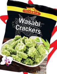 Krakersy ryżowe wasabi , cena 3,99 PLN za 125 g 
- 125 g/ ...