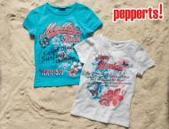 Koszulki dziewczęce z jerseyu 2 szt. Pepperts, cena 19,99 PLN ...