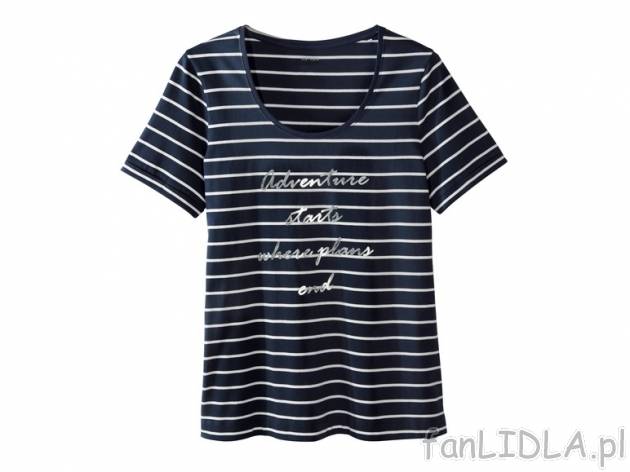 T-shirt Esmara, cena 19,99 PLN za 1 szt. 
- rozmiary: 44 - 54 (nie wszystkie wzory ...