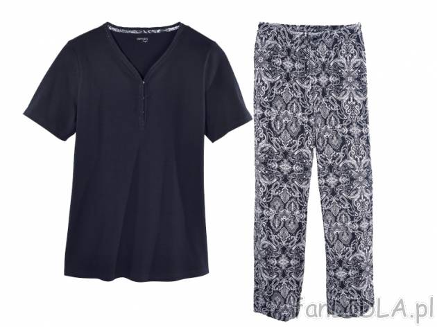 Piżama damska Esmara, cena 34,99 PLN za 1 opak. 
- bluzka - 100% bawełna, spodnie ...