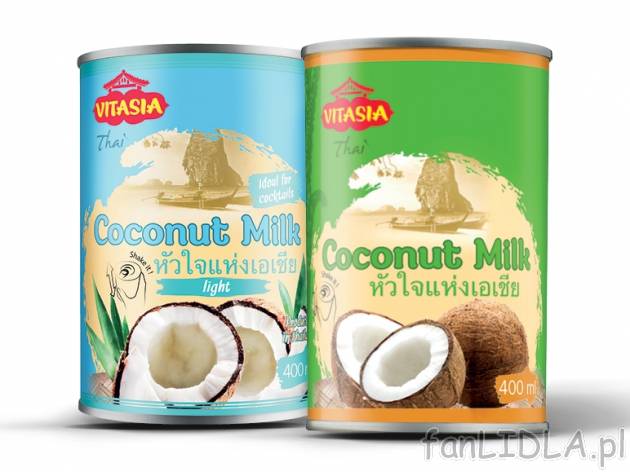 Mleczko kokosowe , cena 3,00 PLN za 400 ml/1 opak., 1 l=8,98 PLN. 
Oferta ważna ...