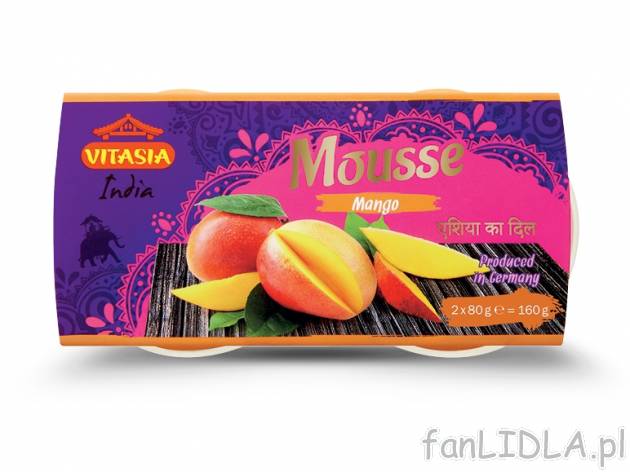 Mus mango , cena 6,00 PLN za 2x80 g/1 opak., 100 g=4,37 PLN. 
Oferta ważna od ...