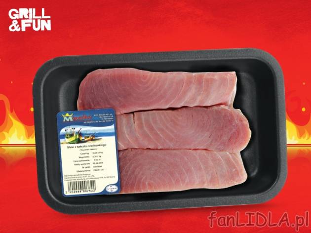 Świeży steak z tuńczyka , cena 8,99 PLN za 100 g 
- Najwyższej jakości mięso ...