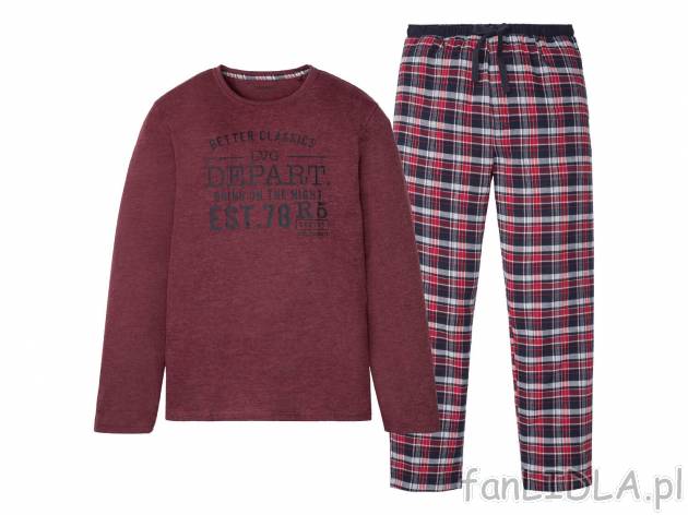 Piżama męska Livergy, cena 34,99 PLN 
- rozmiary: M-XL
- spodnie z ciepłej flaneli
- ...