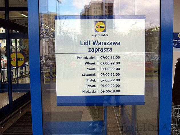 Niektóre sklepy LIDL są czynne od 7 rano do 22 wieczorem (Warszawa). Ale większość ...