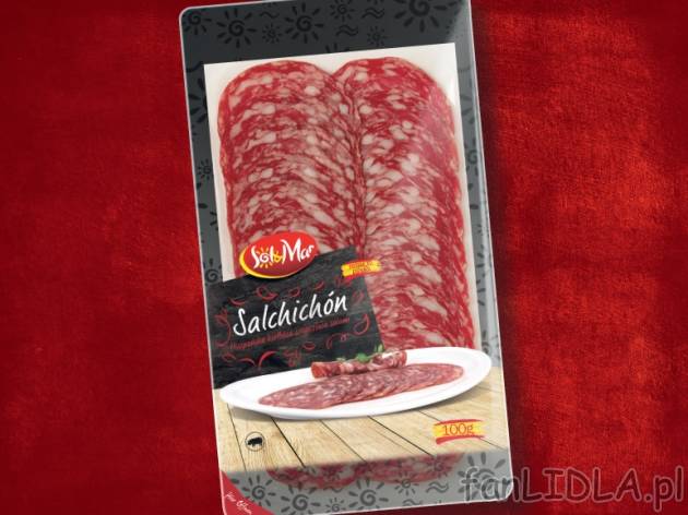 Salchichon Iberico Salami , cena 5,49 PLN za 100 g/1 opak., 100 g=5,49 PLN. 
- Polecamy ...