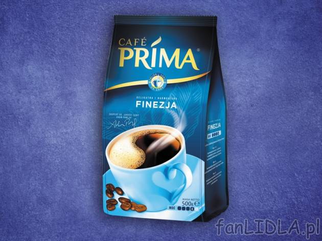 Kawa Prima Finezja , cena 9,99 PLN za 500 g, 1kg=19,98 PLN.  
-      Kawa mielona