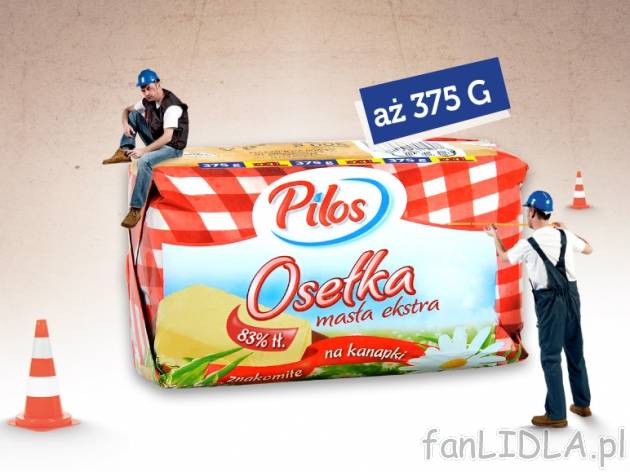 HIT CENOWY Masło , cena 5,99 PLN za 375 g/1 szt., 1 kg=15,97 PLN. 
- Doskonała, ...