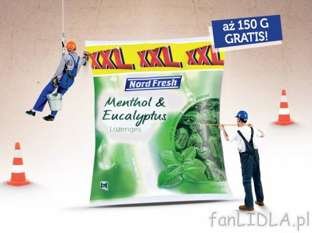 Cukierki eukaliptusowo-mentolowe , cena 3,48 PLN za 325 g/1 opak., 1 kg=10,71 PLN. ...