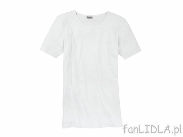 T-shirt Livergy, cena 15,99 PLN za 1 szt. 
- z podwójnie prążkowanej tkaniny ...