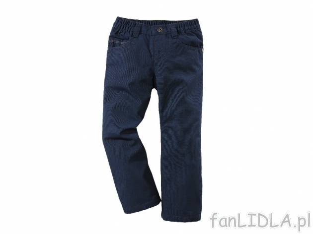 Ocieplane jeansy Lupilu, cena 29,99 PLN za 1 para 
- ciepła, wewnętrzna podszewka ...