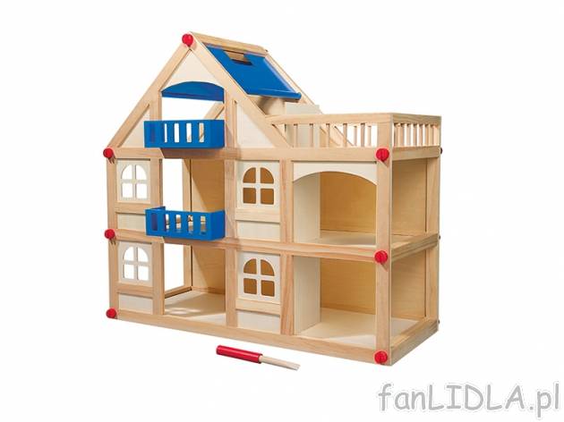 Drewniany domek dla lalek lub stół warsztatowy , cena 159,00 PLN za 1 opak. 
- ...