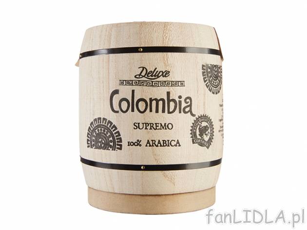 Kawa ziarnista Colombia , cena 21,99 PLN za 250 g/1 opak., 100 g=8,80 PLN. 
Najwyższej ...