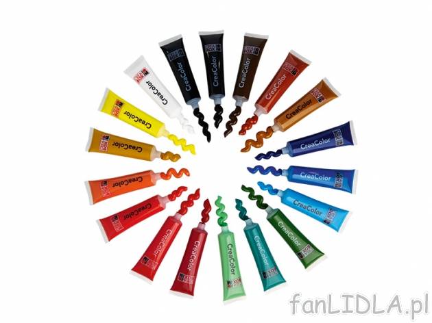 Zestaw farb lub past akrylowych , cena 34,99 PLN za 1 opak. 
- farby akrylowe 18 ...