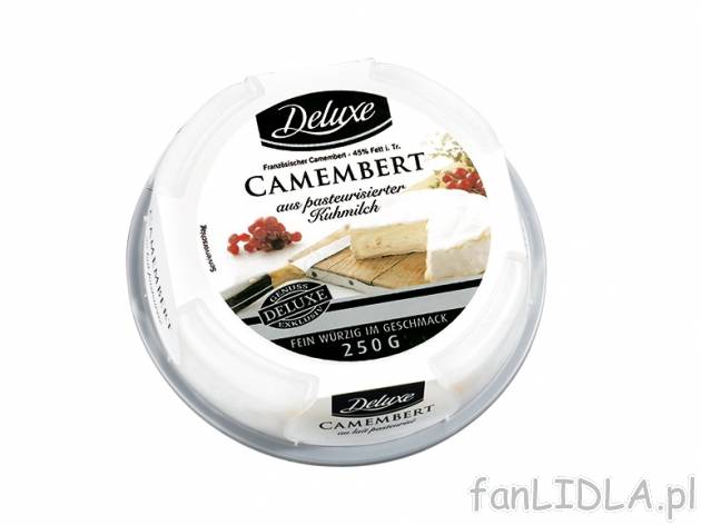 Ser camembert , cena 7,99 PLN za 250 g/1 opak., 100 g=3,20 PLN. 
Oryginalny Camembert, ...