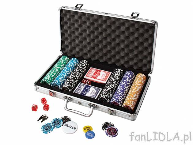 Zestaw do pokera w walizce , cena 89,90 PLN za 1 opak. 
- 300 prawdziwych żetonów ...