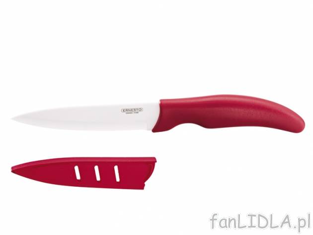 Ceramiczny nóż kuchenny 10 cm Ernesto, cena 22,00 PLN za 1 szt. 
- ostrze 10 cm ...