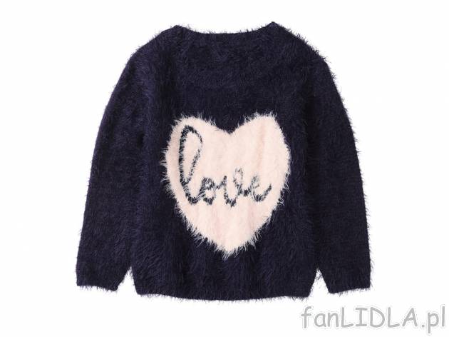Dziewczęcy sweter , cena 29,99 zł za 1 szt. 
-  rozmiary: 86-116