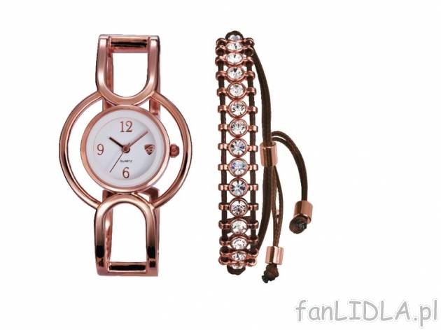 Zestaw: zegarek z bransoletą Auriol, cena 39,99 PLN za 1 opak. 
- wodoszczelność ...