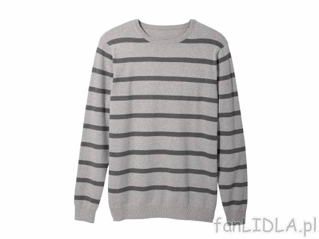 Sweter o okrągłym dekolcie, cena 37,99 zł za 1 szt. 
- 100% bawełna
- klasyczny, ...