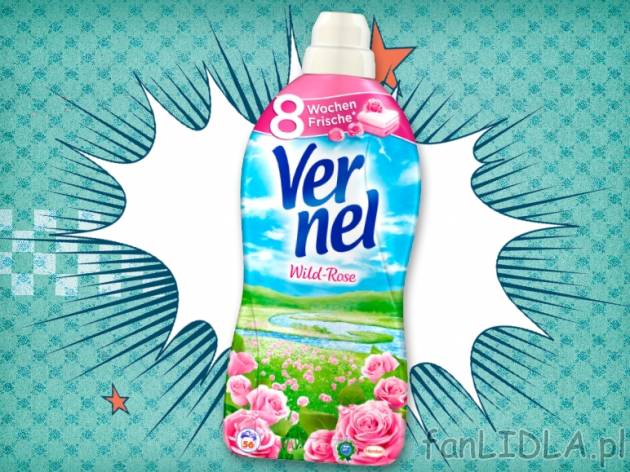 Płyn do płukania tkanin Vernel , cena 9,99 PLN za 2l/1 but., 1l = 5.00 
- płyn ...