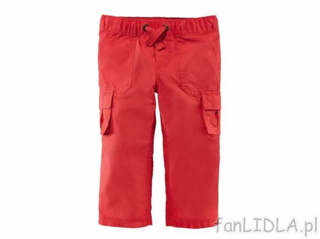 Chłopięce spodnie cargo Lupilu, cena 19,99 PLN za 1 para 
- 3 kolory do wyboru ...