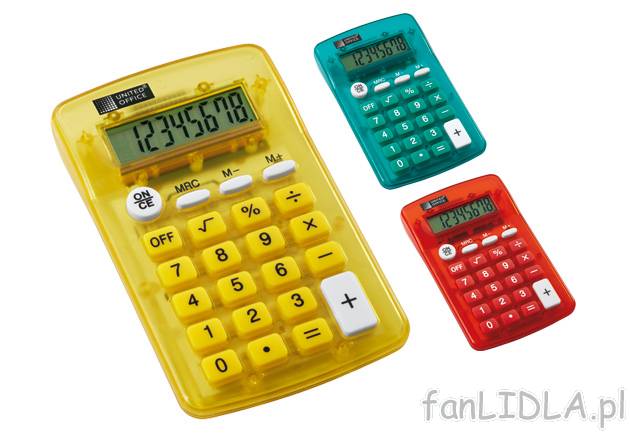Kalkulator kieszonkowy , cena 6,99 PLN za 1 szt. 
- z 8-cyfrowym wyświetlaczem ...