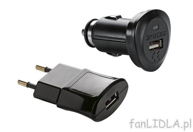 Ładowarka USB Silvercrest, cena 21,99 PLN za 1 szt. 
- adapter do urządzeń z ...