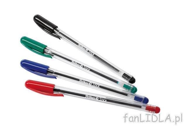 Zestaw 4 długopisów , cena 4,99 PLN za 1 opak. 
-  różne kolory