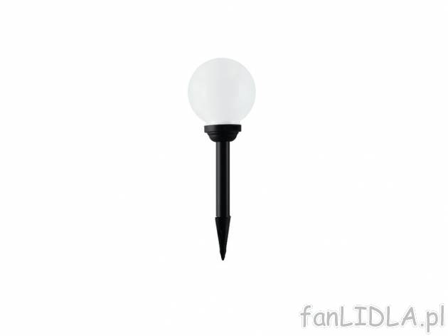 Okrągła, solarna lampa LED Florabest, cena 19,99 PLN za 1 szt. 
- do wyboru: 
- ...