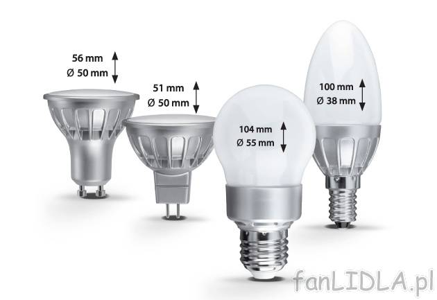 Żarówki LED Livarno Lux, cena 12,99 PLN za 1 szt. 
- do wyboru z gwintem: E27, ...
