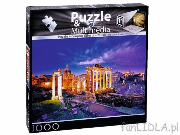 Puzzle 1000 elementów , cena 17,99 PLN za 1 opak. 
-      4 wzory do wyboru