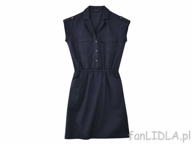 Sukienka z lnem Esmara, cena 39,99 PLN za 1 szt. 
- 3 wzory 
- 55% len, 45% bawełna ...