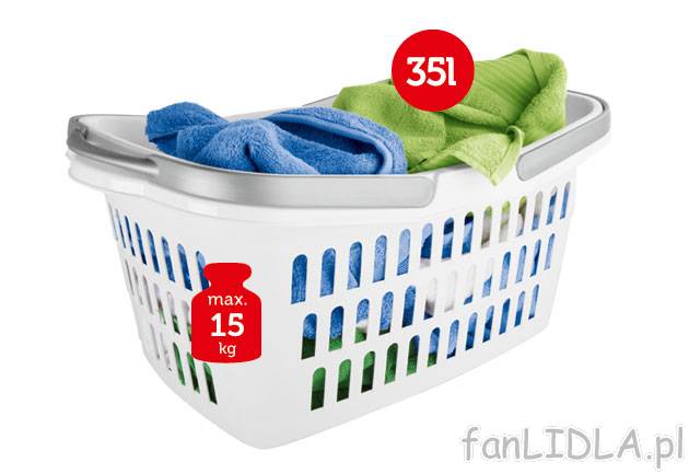 Kosz na pranie AquaPur, cena 17,99 PLN za 1 szt. 
- pojemność: 35 l 
- wymiary: ...