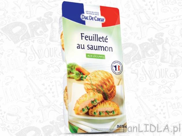 Ryba w cieście francuskim , cena 8,99 PLN za 2x170 g/1 opak., 1 kg=26,44 PLN.