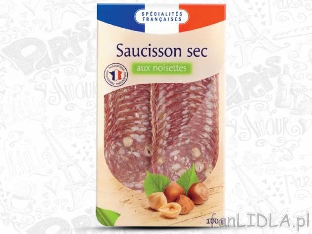 Salami w plastrach , cena 3,99 PLN za 100 g/1 opak.
