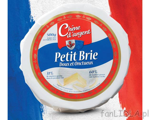 Ser Brie , cena 13,99 PLN za 500 g/1 opak. 
- Pyszny, kremowy ser Brie ukryty w ...