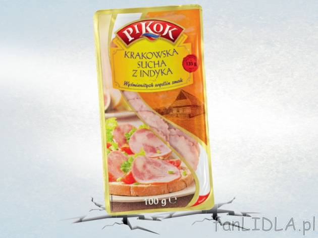 Kiełbasa krakowska , cena 6,00 PLN za 2x100 g/1 opak., 100 g=3,00 PLN. 
- cena ...