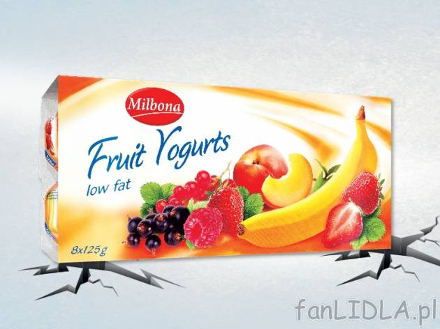 Jogurt owocowy , cena 4,00 PLN za 8x125 g/1 opak. 
- aż 1 kg pysznych jogurtów ...