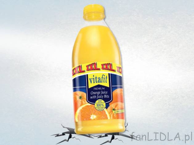 Sok pomarańczowy Vitafit , cena 4,00 PLN za 1,25 l/1 opak, 1 l=3,99 PLN. 
- 250 ...