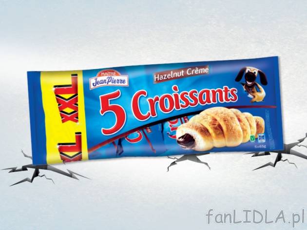 Croissant z nadzieniem , cena 3,00 PLN za 5x65 g/1 opak., 1 kg=12,28 PLN. 
- aż ...