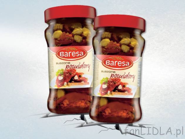 Baresa Suszone pomidory , cena 2,00 PLN za 2x285g, 1kg=28,57 wg wagi odcieku PLN. ...