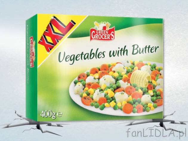 Green Grocers Warzywa z masłem , cena 2,49 PLN za 400 g/1 opak., 1kg=6,23 PLN. ...