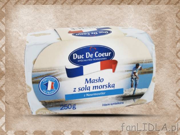 Masło z solą morską , cena 5,00 PLN za 250 g/1 opak. 
- wyśmienite masło z ...