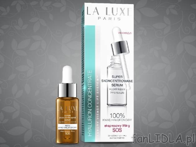 La Luxe Paris, Skoncentrowane serum 100% kwas hialuronowy , cena 16,00 PLN za 20 ...