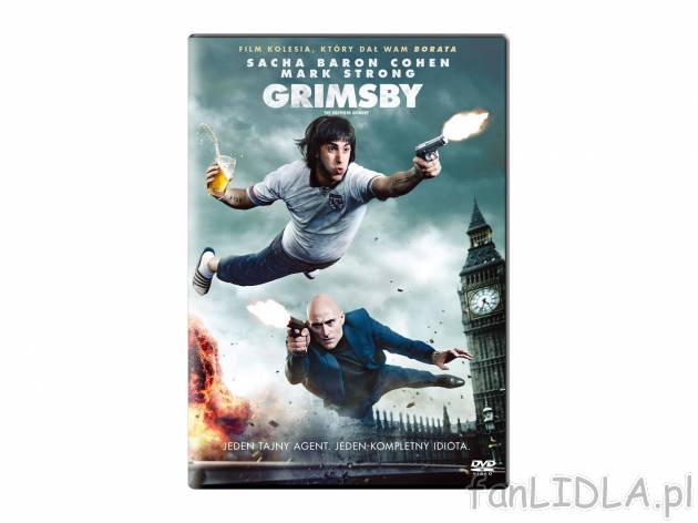 Film DVD ,,Grimsby&quot; , cena 9,99 PLN za 1 szt. 
Nobby (Sacha Baron Cohen), ...