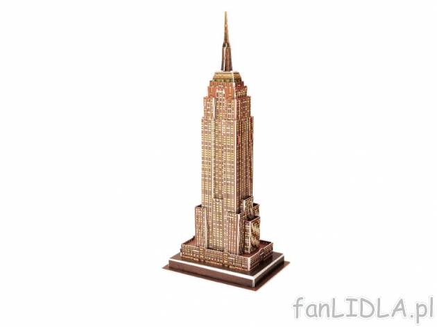 Puzzle 3D , cena 14,99 PLN za 1 opak. 
- najsłynniejsze budowle świata 
- wysokość ...