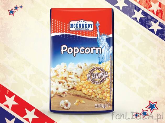 Kukurydza na popcorn - od 19.11 , cena 3,49 PLN za 500g/1 opak., 1kg=6,98 PLN.