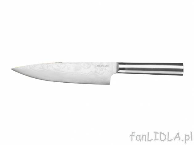 Nóż ze stali damasceńskiej Ernesto, cena 119,00 PLN za 1 szt. 
- wytrzymały ...
